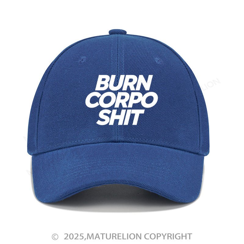 Maturelion Distressed Baseball Cap Burn Corpo Shit Cap (Free Customization)