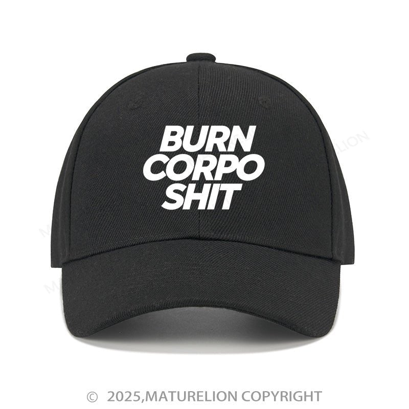 Maturelion Distressed Baseball Cap Burn Corpo Shit Cap (Free Customization)
