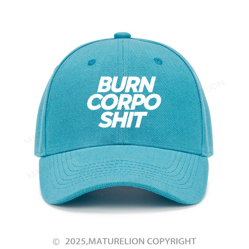 Maturelion Distressed Baseball Cap Burn Corpo Shit Cap (Free Customization)