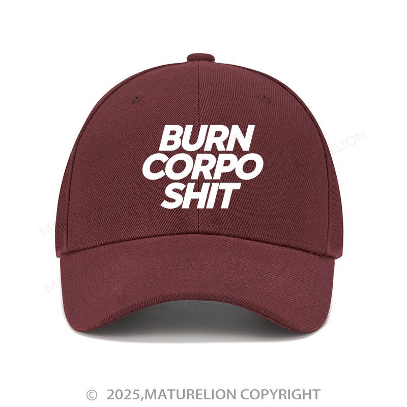 Maturelion Distressed Baseball Cap Burn Corpo Shit Cap (Free Customization)