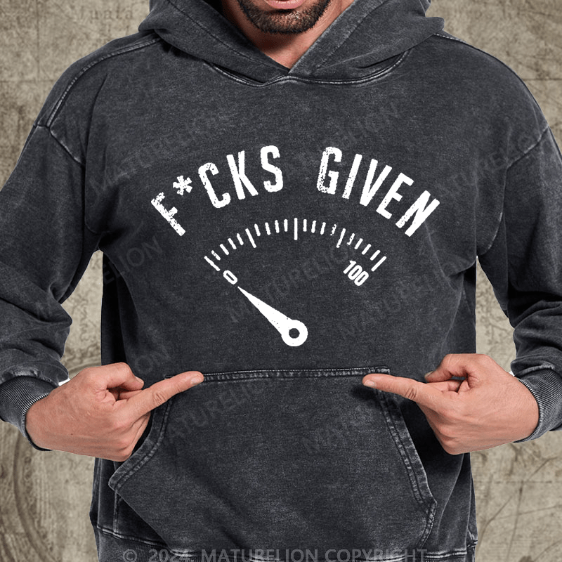 Maturelion F*cks Given Vintage Washed Custom Hoodie Sale-Maturelion