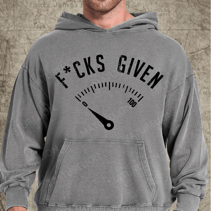 Maturelion F*cks Given Vintage Washed Custom Hoodie