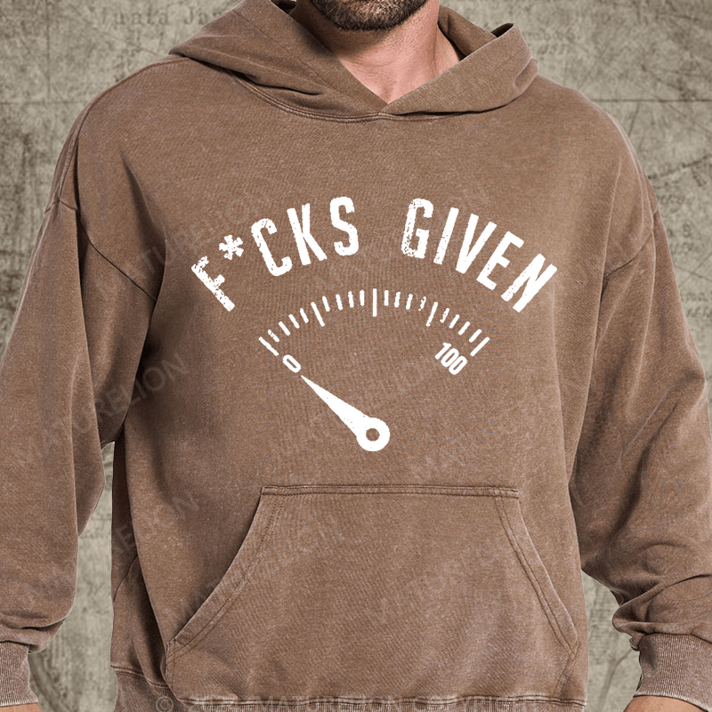Maturelion F*cks Given Vintage Washed Custom Hoodie
