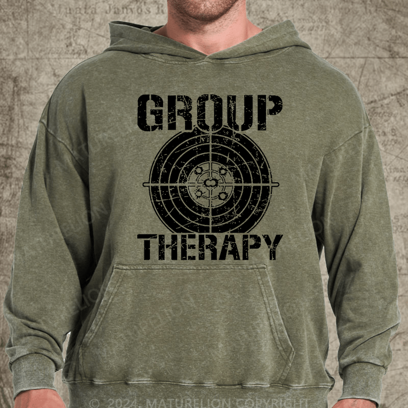 Maturelion Group Therapy Men's Vintage Washed Custom Hoodie