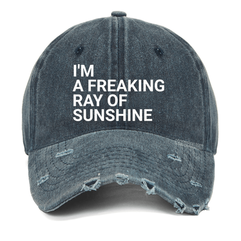 Maturelion I'm A Freaking Ray Of Sunshine Washed Vintage Cap-Maturelion