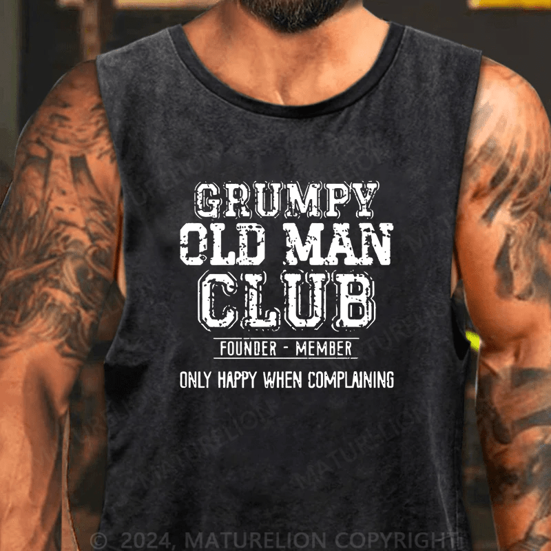 Getting Shirty T-Shirt Umoristica 'Grumpy Old Man Club' – Idea Regalo Di Compleanno O Pensionamento (Nero, 3XL)