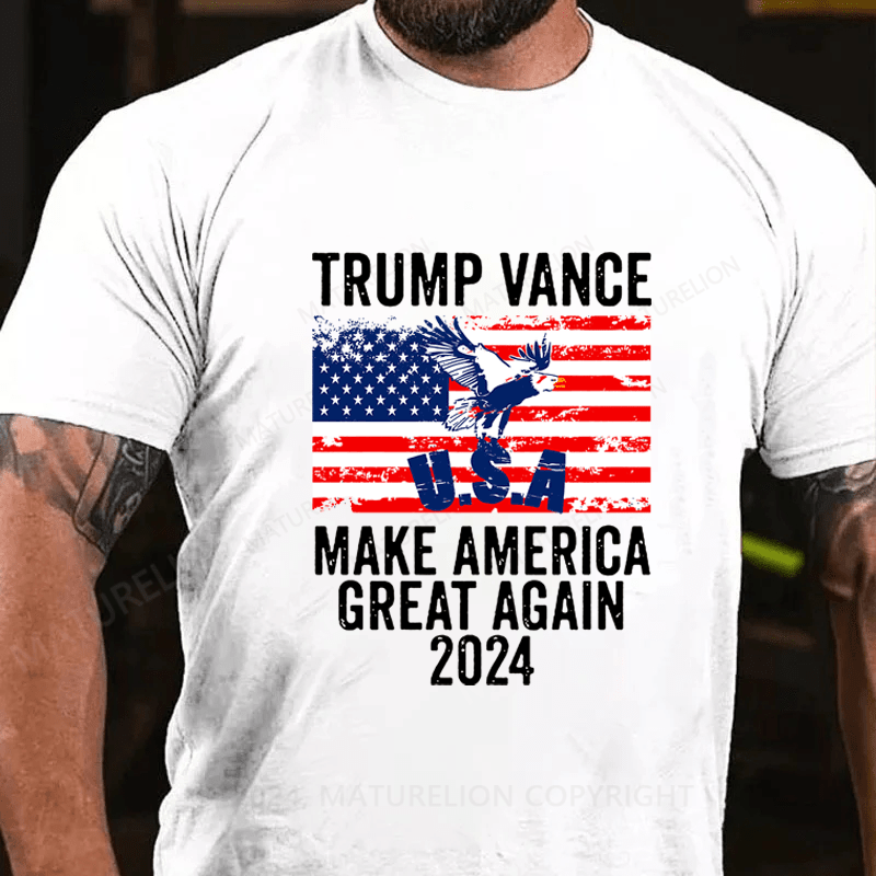 Maturelion Vance Make America Great Again 2024 Cotton T-Shirt