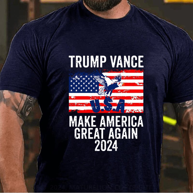 Maturelion Vance Make America Great Again 2024 Cotton T-Shirt