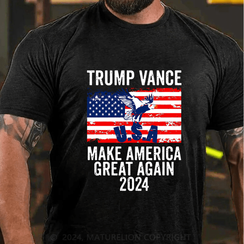 Maturelion Vance Make America Great Again 2024 Cotton T-Shirt
