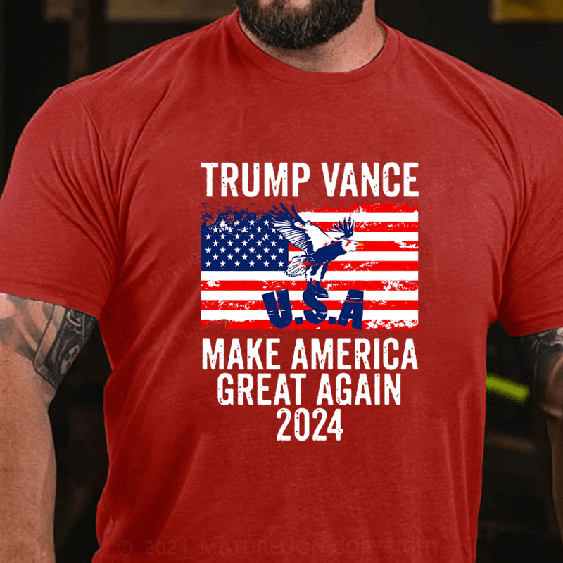 Maturelion Vance Make America Great Again 2024 Cotton T-Shirt
