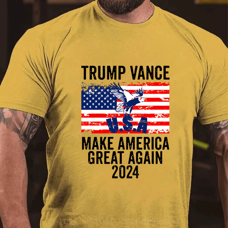 Maturelion Vance Make America Great Again 2024 Cotton T-Shirt