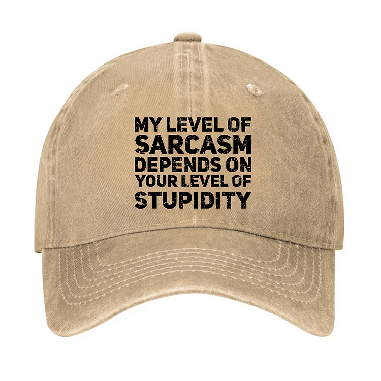 Maturelion My Level Of Sarcasm Depends On Your Level Of Stupidity Cap-Maturelion