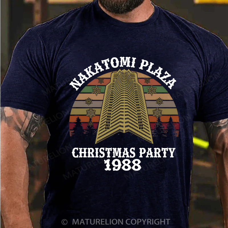 Maturelion Men's T-Shirt Nakatomi Plaza Christmas Party 1988 Christmas T-Shirt