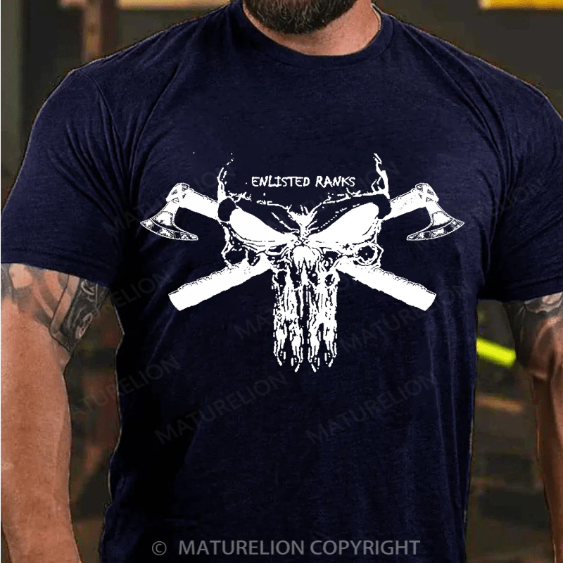 Maturelion Men's T-shirt Enlisted Ranks Cotton T-shirt