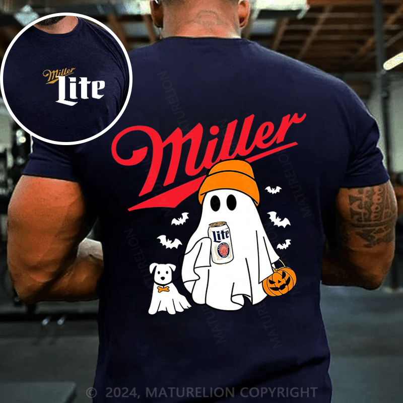 Maturelion Men's T-shirt Miller Beer MLite Cotton T-shirt