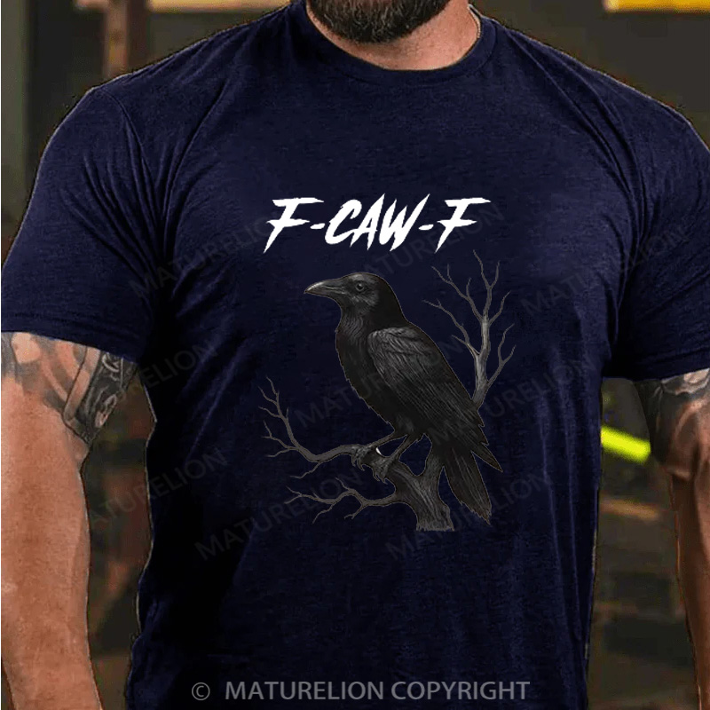 Maturelion Men's T-shirt F-Caw-F Cotton T-shirt