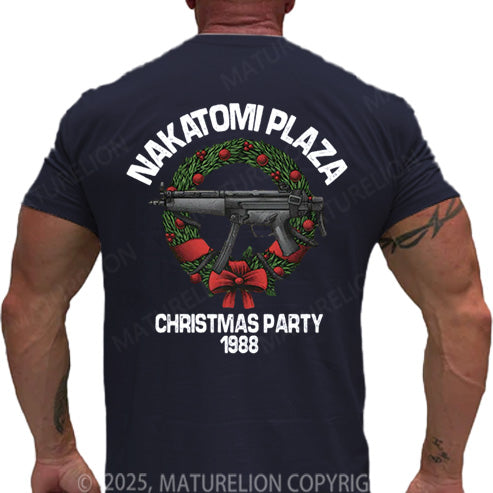 Maturelion Men's T-shirt Nakatomi Plaza Christmas Party 1988 Cotton T-shirt