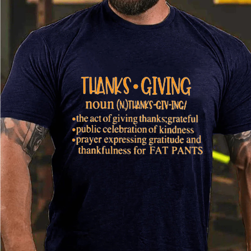 Maturelion Men's T-Shirt Thankful Grateful Blessed Cotton T-Shirt