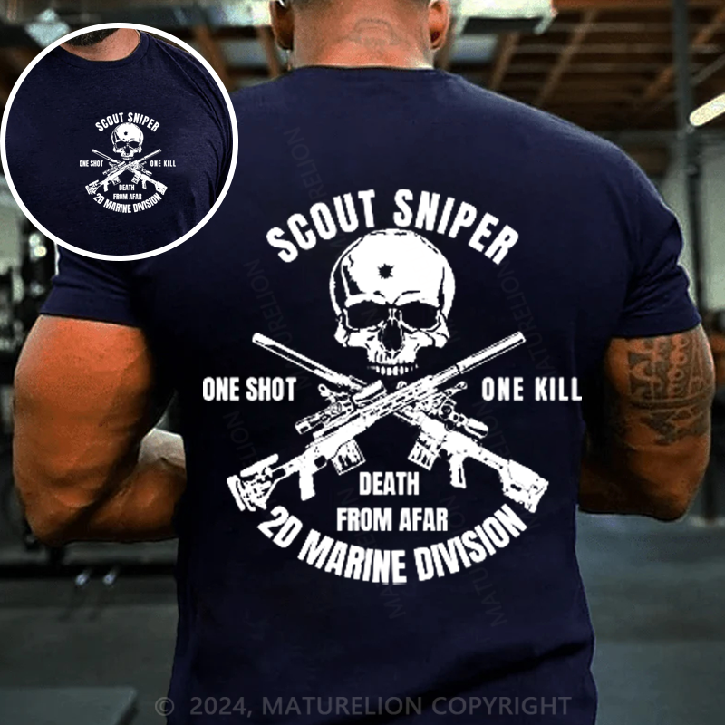 Maturelion Men's T-shirt Scout Sniper Camp 2d Cotton T-shirt