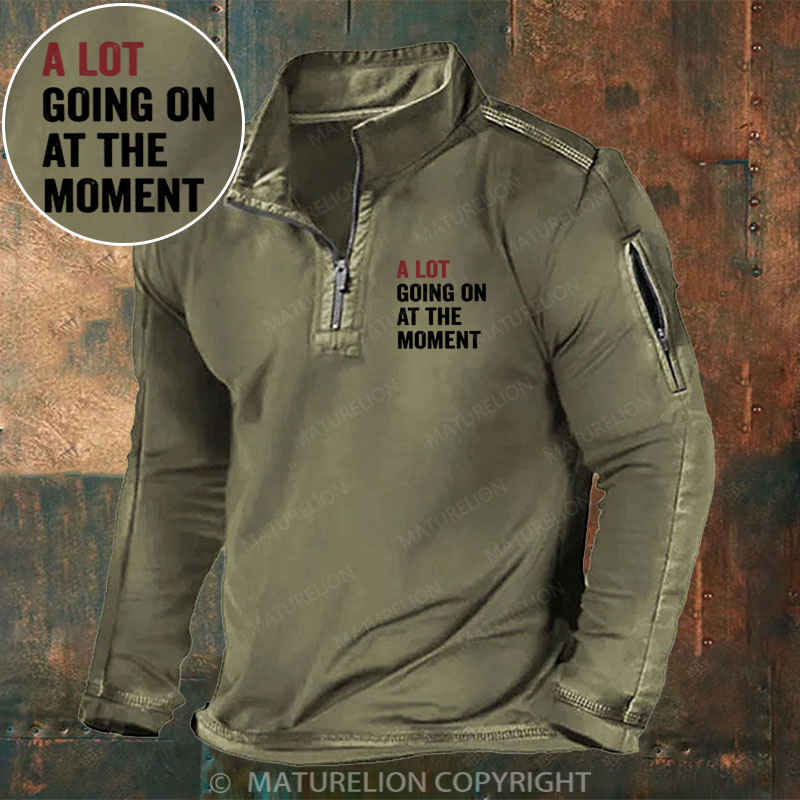 Maturelion Men's Henley Shirt A Lot Going On At The Moment Henley Shirt