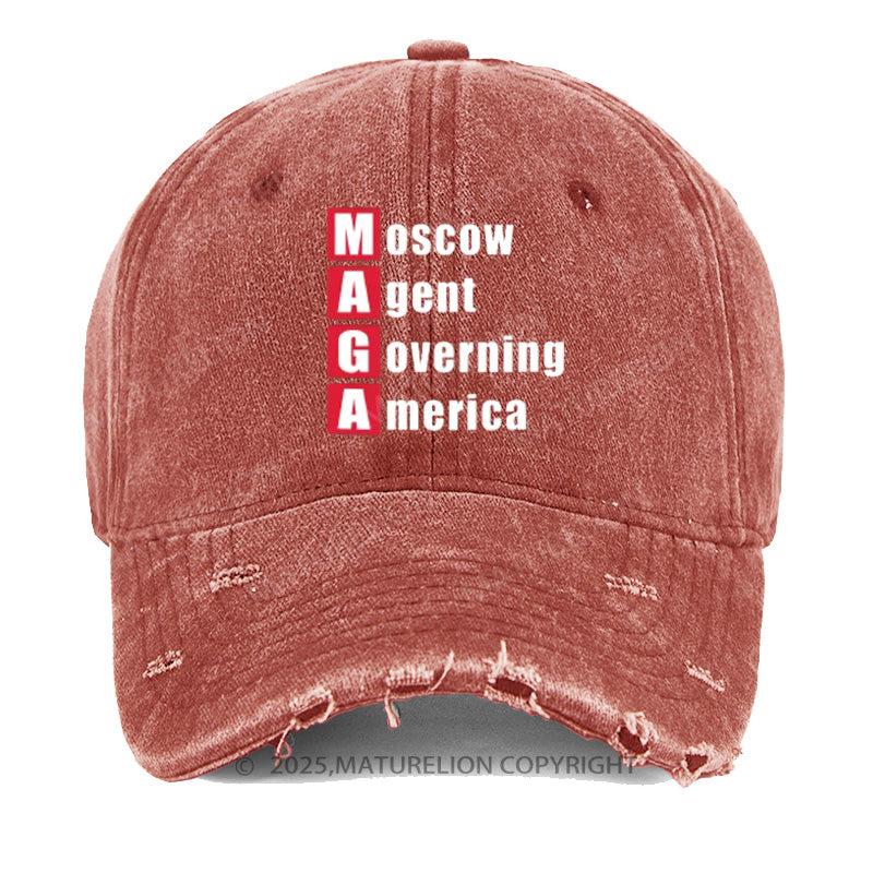 Maturelion Moscow Agent Governing America Washed Vintage Cap