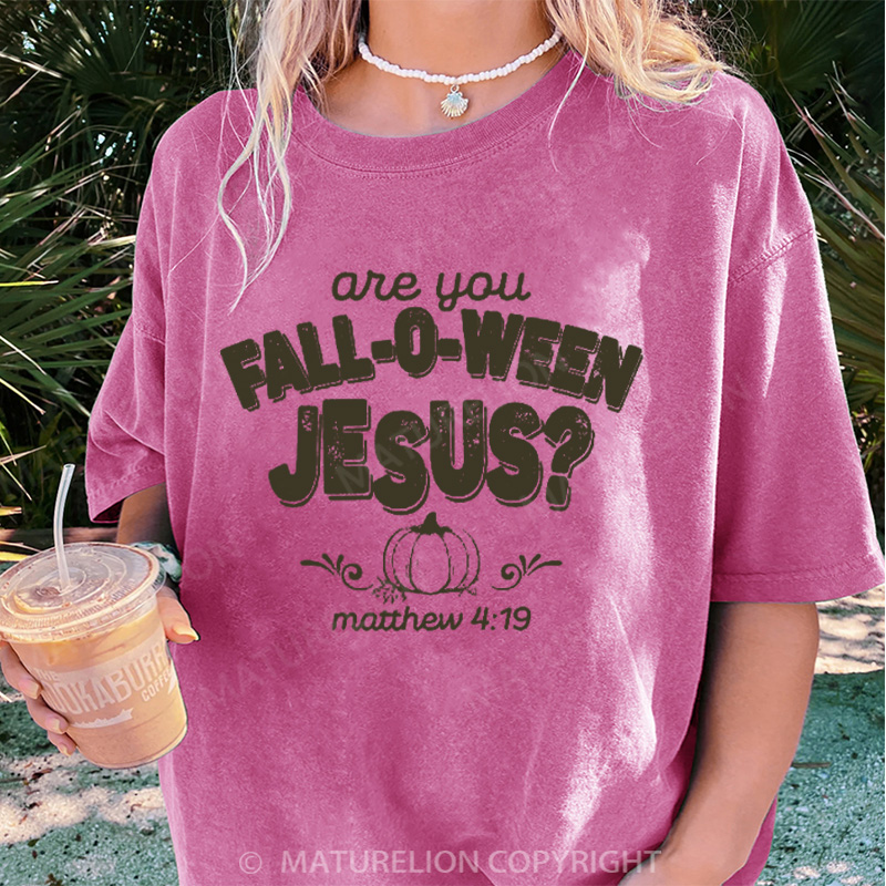 Maturelion Women's T-shirt Fall Religious DTG Washed T-shirt