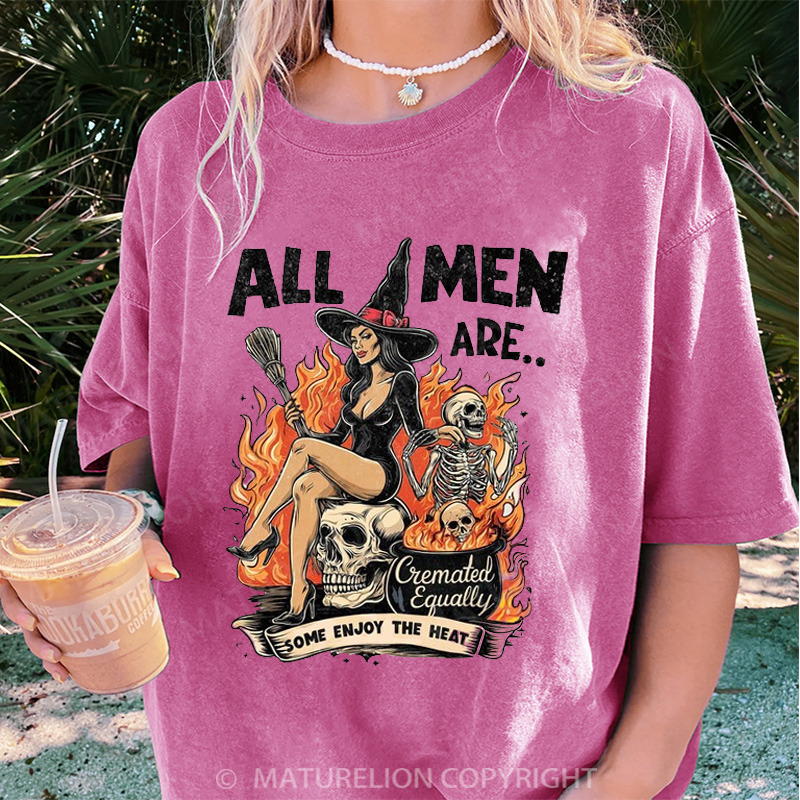 Maturelion Women's T-shirt All Men Cremated DTG Washed T-shirt