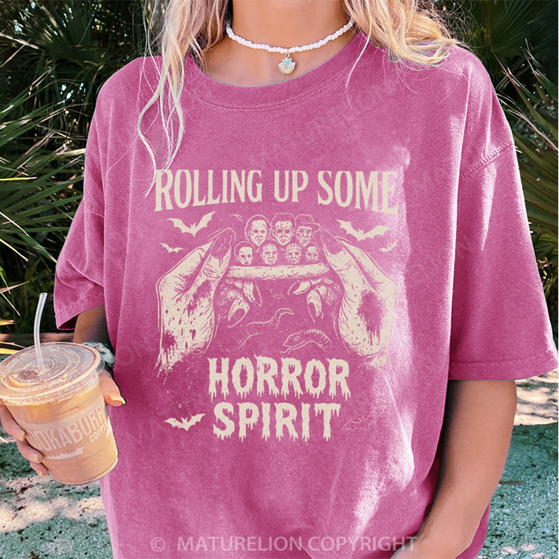 Maturelion Women's T-shirt Rolling Up Some Horror Spirit DTG Washed T-shirt