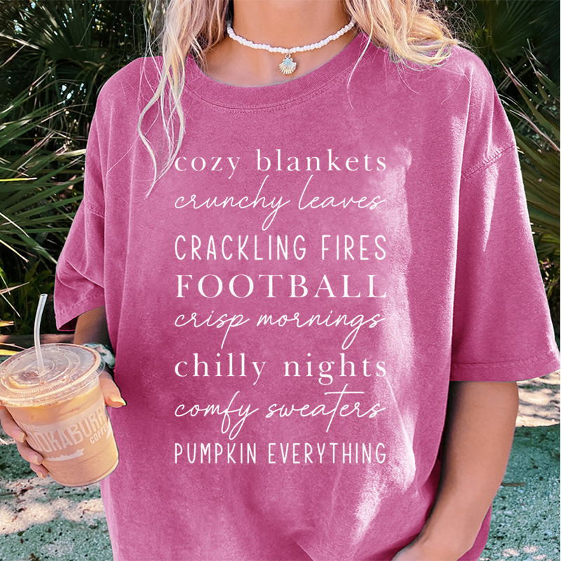 Maturelion Women's T-Shirt Fall Pumpkin Thanksgiving Cotton T-Shirt