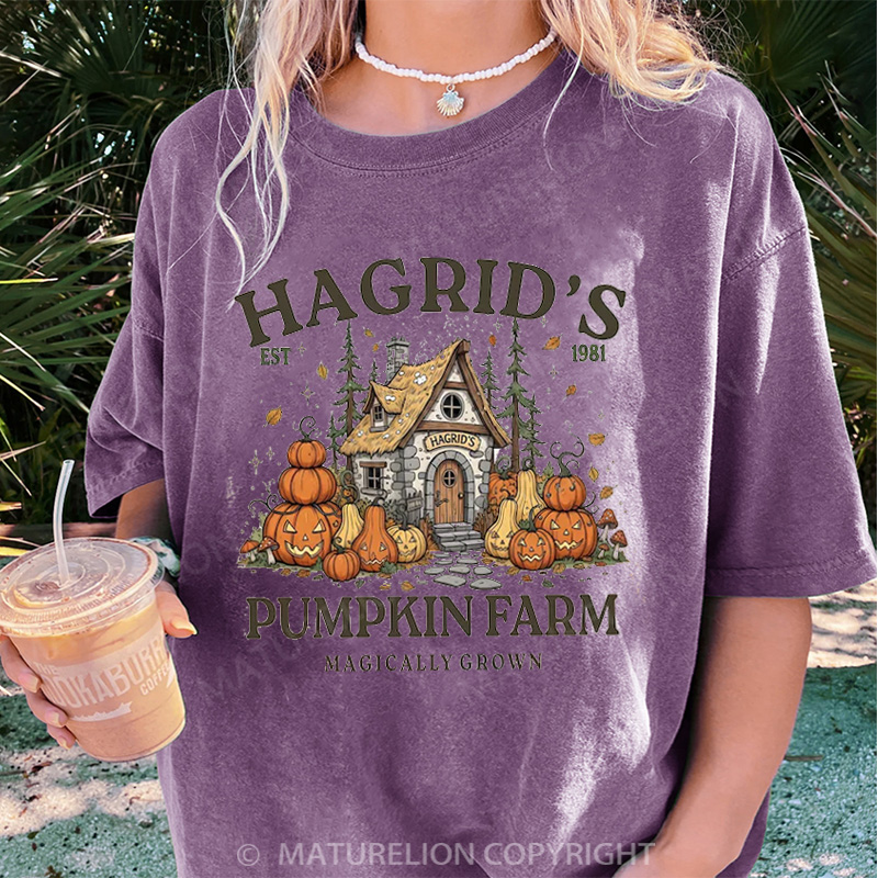 Maturelion Women's T-shirt Hagrid’s Pumpkin Farm DTG Washed T-shirt