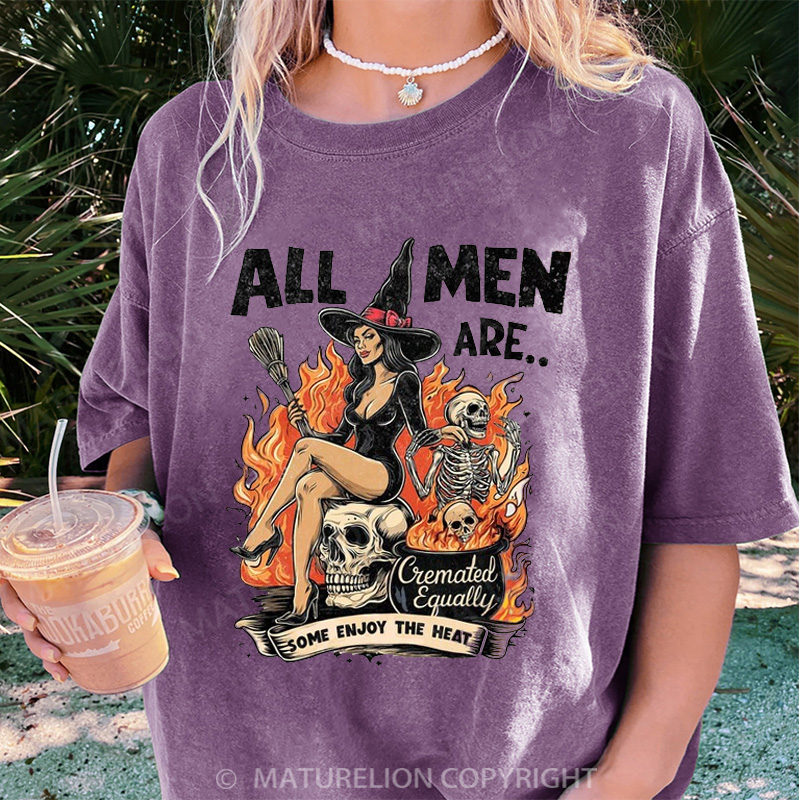 Maturelion Women's T-shirt All Men Cremated DTG Washed T-shirt