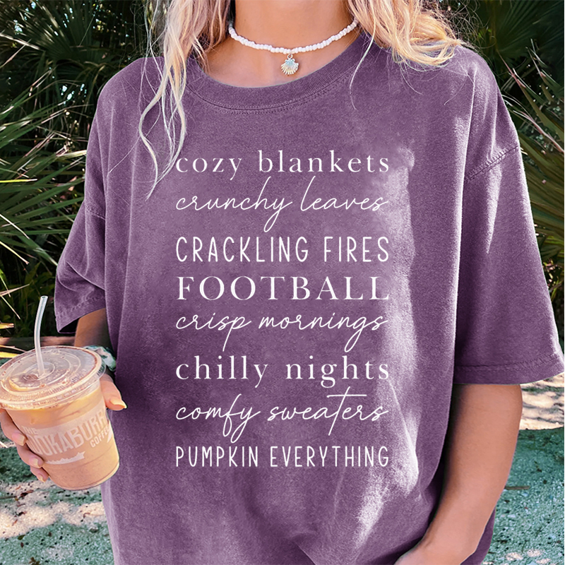 Maturelion Women's T-Shirt Fall Pumpkin Thanksgiving Cotton T-Shirt