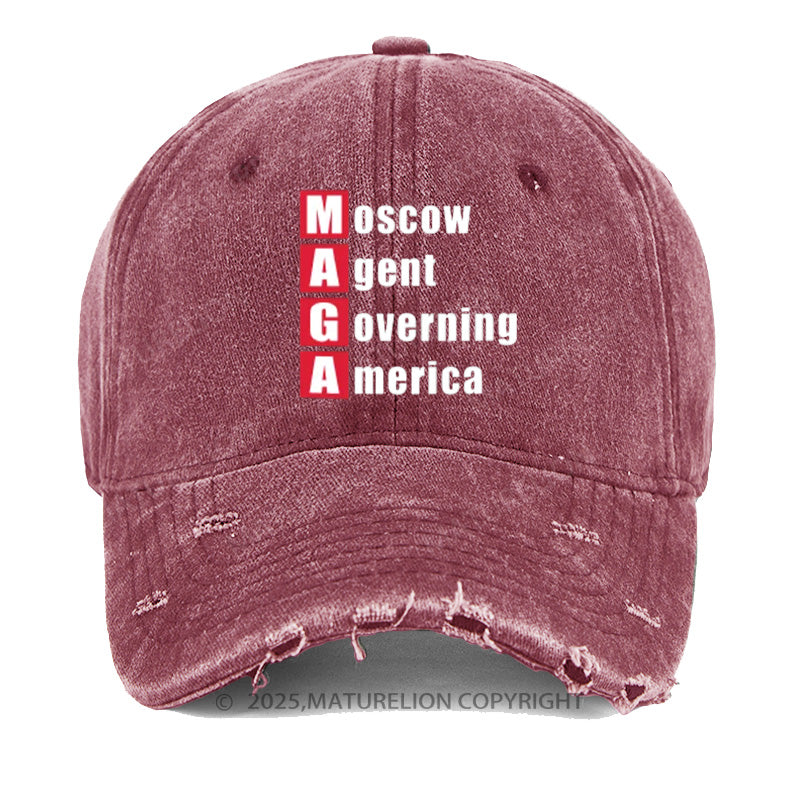 Maturelion Moscow Agent Governing America Washed Vintage Cap