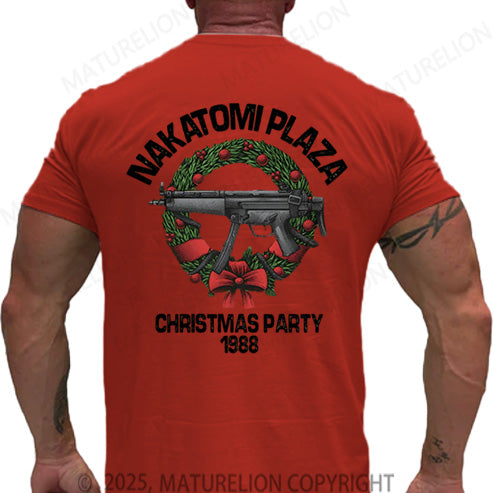 Maturelion Men's T-shirt Nakatomi Plaza Christmas Party 1988 Cotton T-shirt