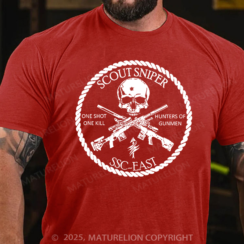 Maturelion Men's T-shirt Scout Sniper Classic Cotton T-shirt