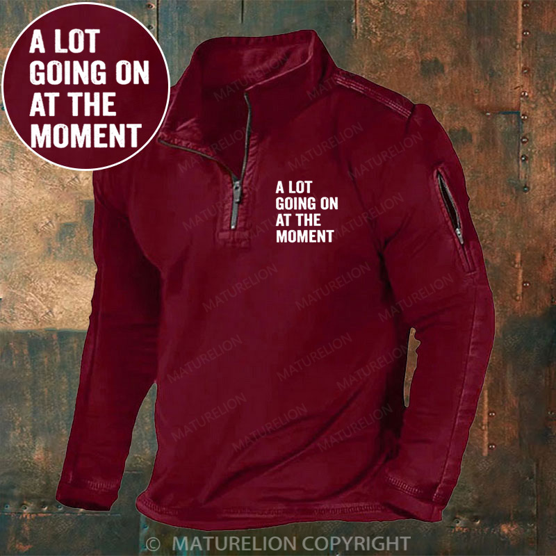 Maturelion Men's Henley Shirt A Lot Going On At The Moment Henley Shirt