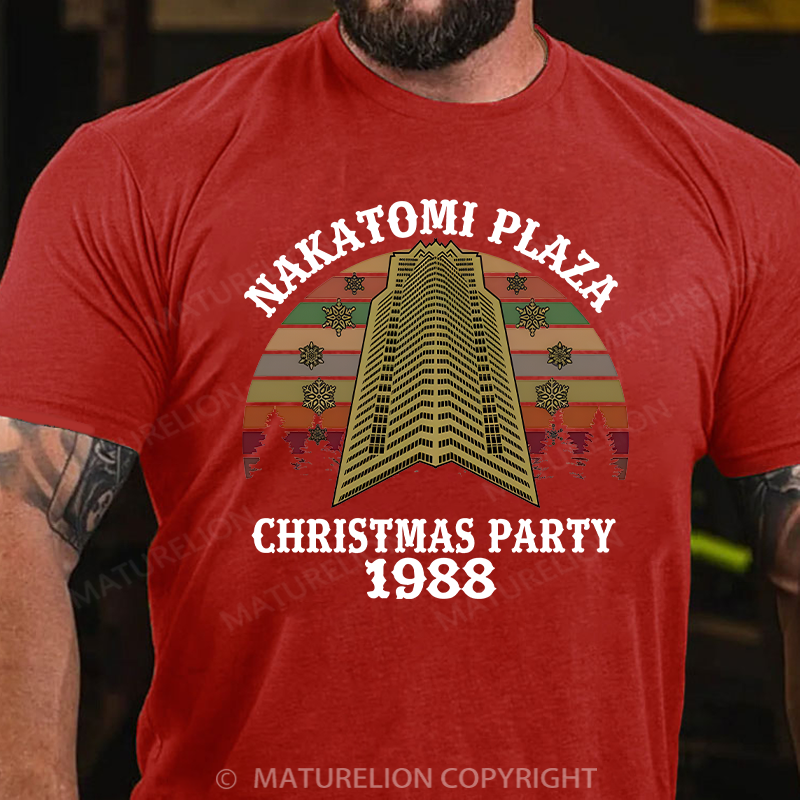 Maturelion Men's T-Shirt Nakatomi Plaza Christmas Party 1988 Christmas T-Shirt