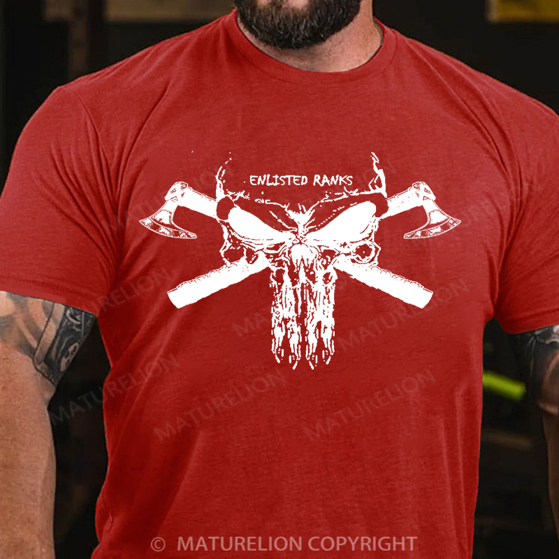 Maturelion Men's T-shirt Enlisted Ranks Cotton T-shirt