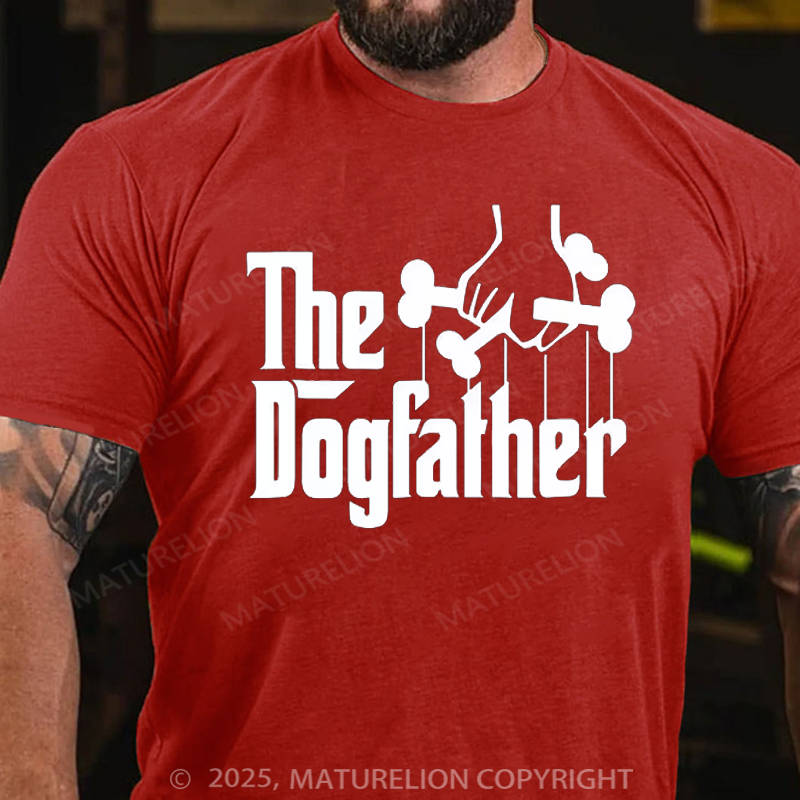 Maturelion Men's T-shirt The Dog Father Father's Day T-shirt