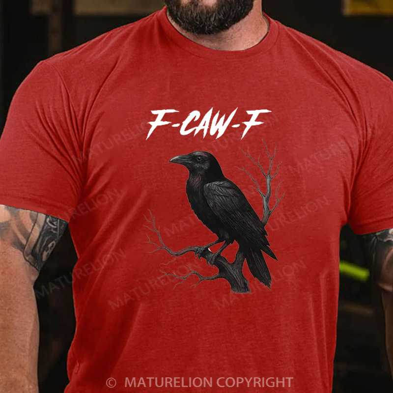 Maturelion Men's T-shirt F-Caw-F Cotton T-shirt