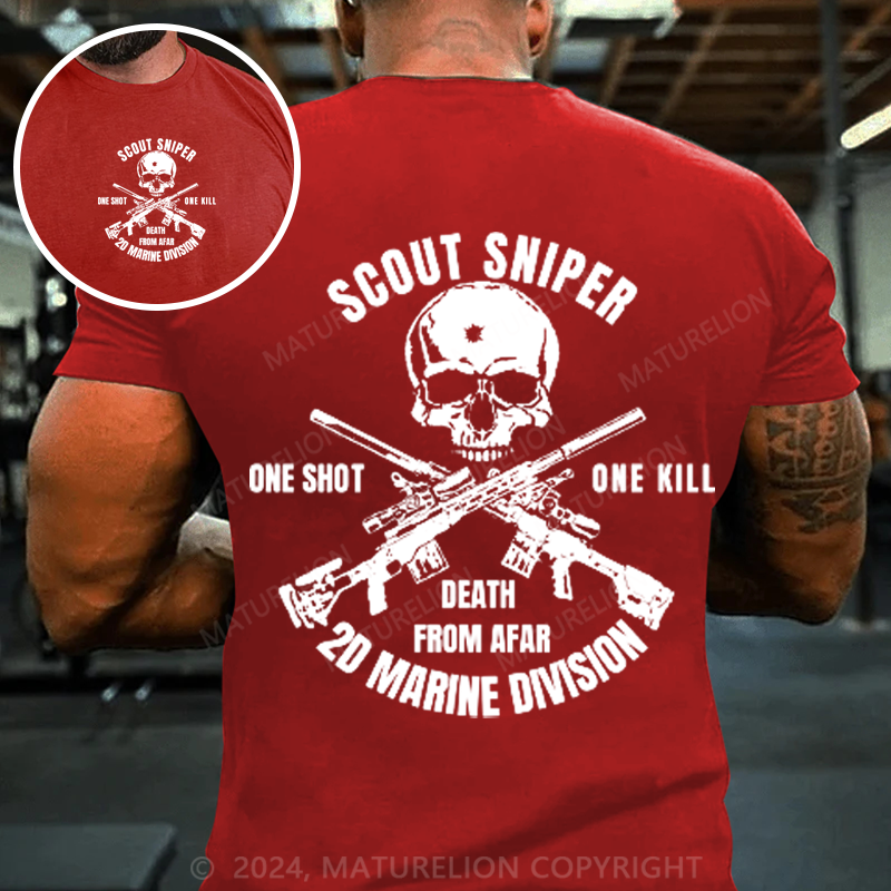 Maturelion Men's T-shirt Scout Sniper Camp 2d Cotton T-shirt