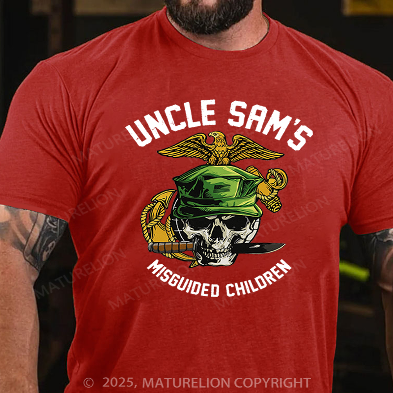 Maturelion Men's T-Shirt Uncle Sam's Misguided Children T-Shirt