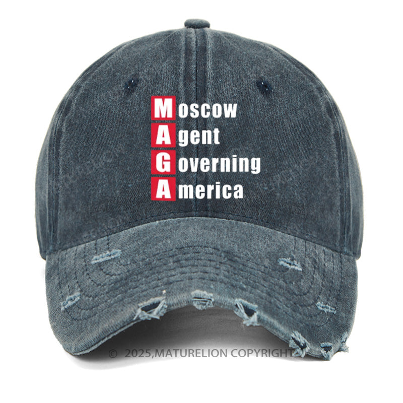 Maturelion Moscow Agent Governing America Washed Vintage Cap