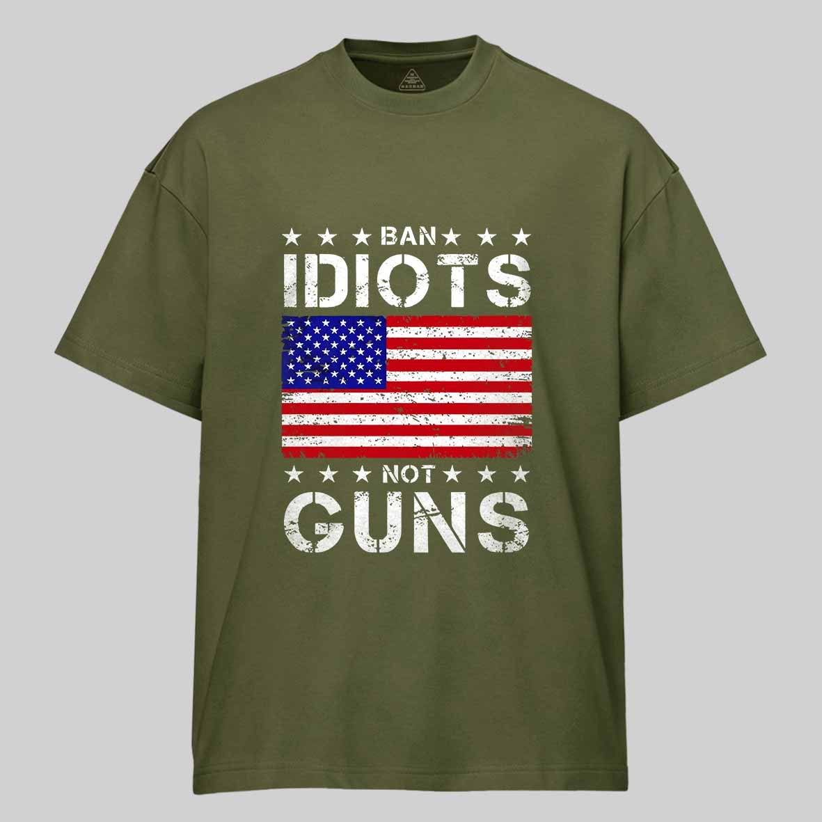Maturelion Men's T-Shirt Ban Idiots Not Guns T-Shirt