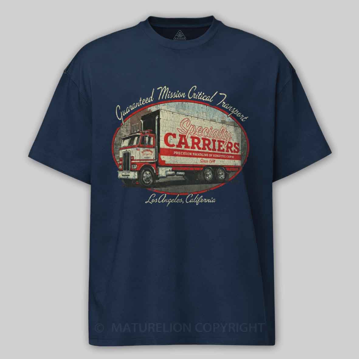 Maturelion Specialty Carriers Los Angeles 1974 Cotton T-shirt