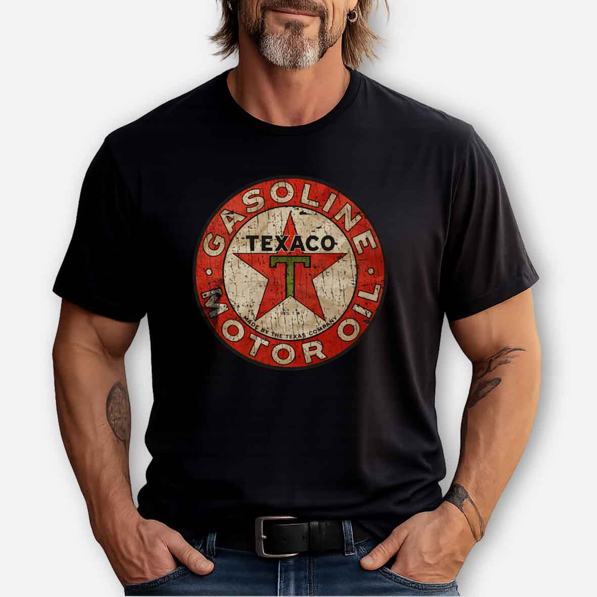 Maturelion Texaco - Vintage Gasoline Motor Oil Cotton T-shirt