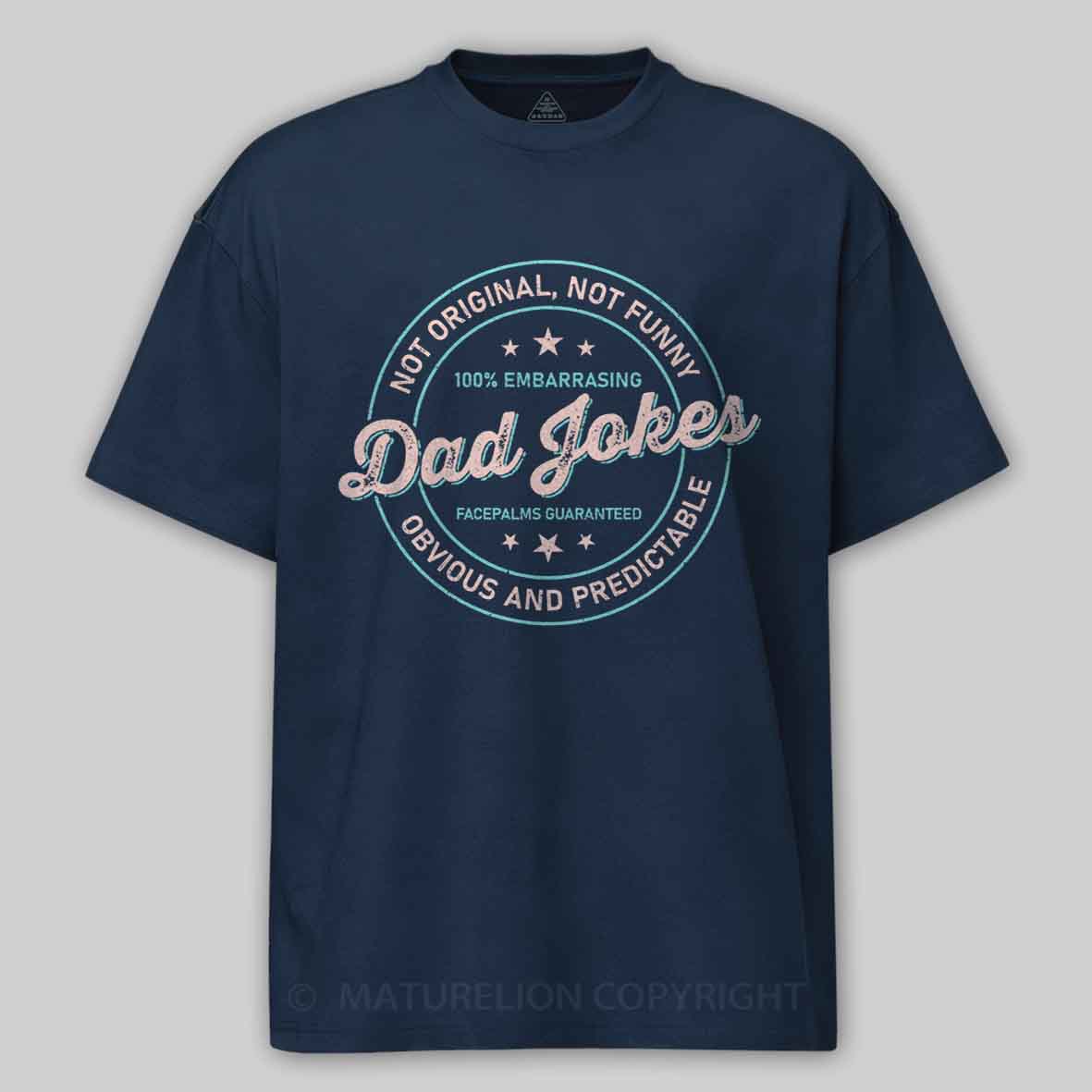 Maturelion Vintage Dad Jokes Cotton T-shirt