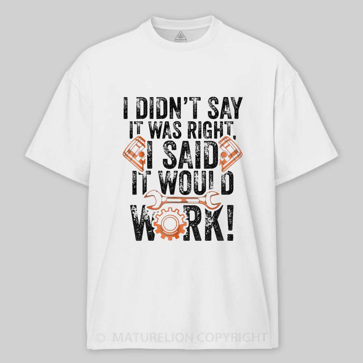 Maturelion Diesel Mechanic For Men With Saying Gift for Mechanics Cotton T-shirt