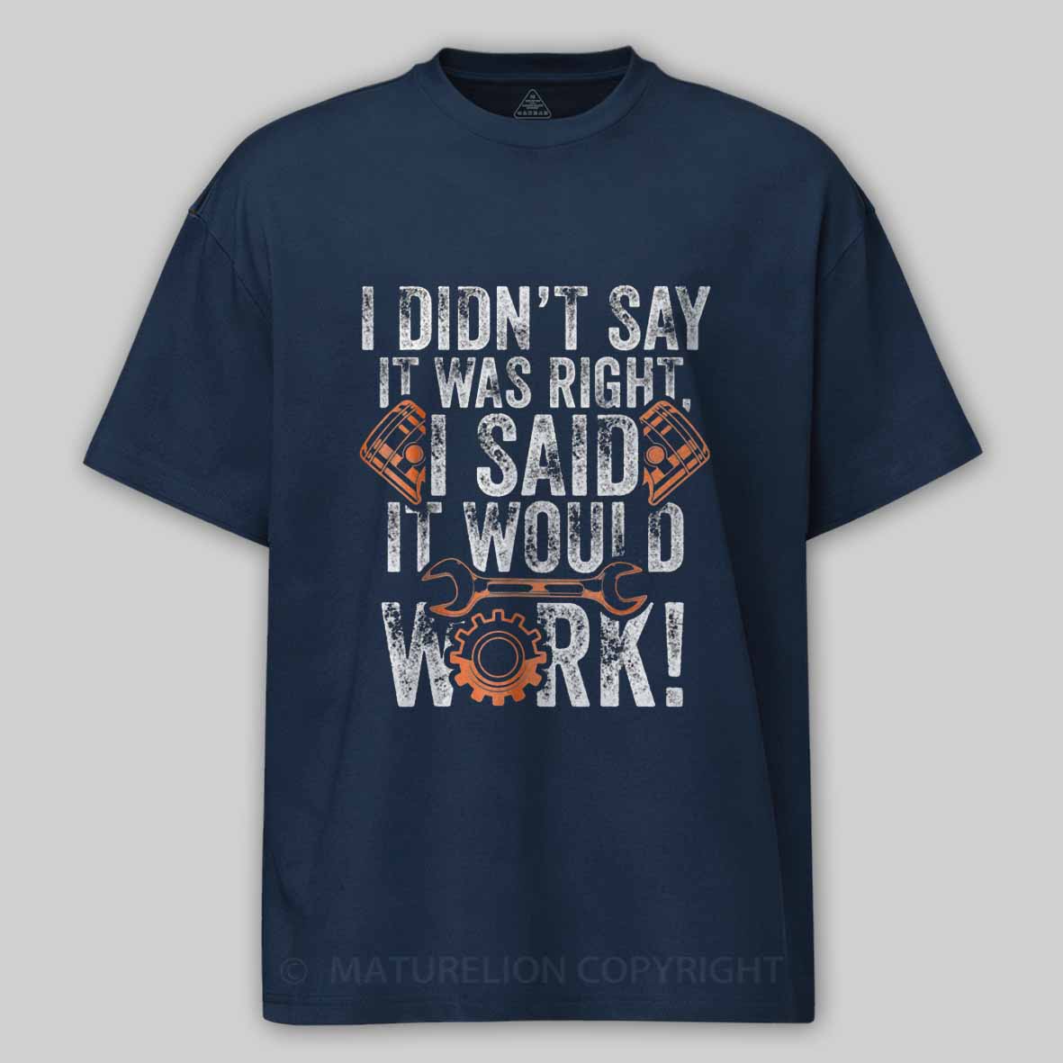 Maturelion Diesel Mechanic For Men With Saying Gift for Mechanics Cotton T-shirt