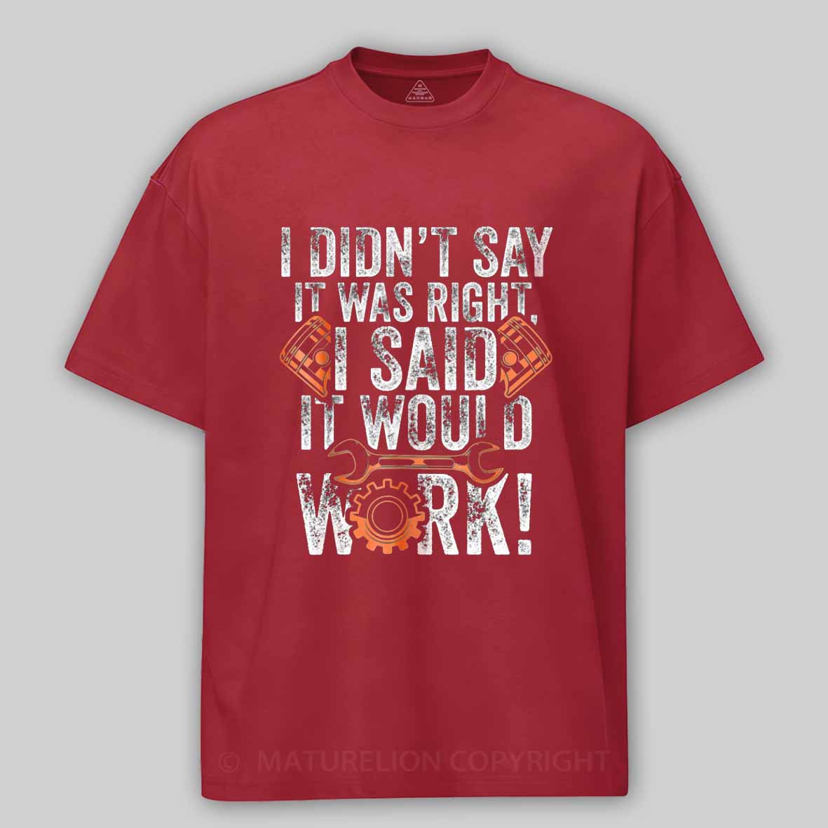 Maturelion Diesel Mechanic For Men With Saying Gift for Mechanics Cotton T-shirt